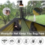 Anti Outdoor Camping Hammock With Mosquito Net And Rain Tent Equipment Supplies Shelters Camp Bed Survival Portable Hammock 4