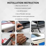 1.5M Car-Styling 5D Carbon Fiber Spoilers Styling DIY Refit Spoiler Universal For BMW Toyota Honda KIA Hyundai Opel Mazda 4