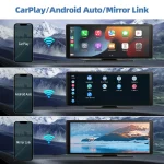 Universal Portable Wireless Carplay Screen for Car with Android Auto Touchscreen Car Stereo System 6