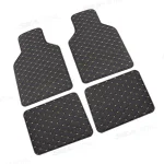 SEAMETAL 4Pcs Car Floor Mat Full Set Universal Non-Slip Auto Carpet Waterproof All-Weather Car Mat Anti Scratch Cargo Liner 5