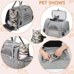 Pet Carrier Bag Airline Approved Up for Cats and Dogs Up to 20LBs, Soft Cat Carrier Dog Carrier Travel Kitten Carrier with Mat 5