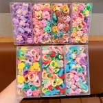 Hair band rubber band children tie hair rope baby girl does not hurt hair rope little girl rubber band 3