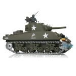 Henglong 1:16 RC Tank 3898 7.0 M4A3 Sherman Metal Tracks 2.4G RTR Simulation Battle Toy for Adults Collectible 5