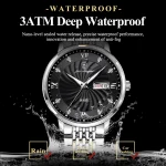 POEDAGAR Luxury Brand Man Watch Waterproof Luminous Date Week Men's Quartz Wristwatch Stainless Steel Fashion Sports Men Watches 3