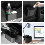 Car Trash Can (with Lid) Contains 60 (300) Garbage Bags, Small Car Trash Can, Leak-proof Mini Car Accessories 2