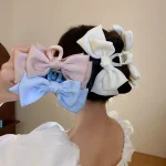 Fashion Women Bow Hairpin Korean Version Of Solid Color Butterfly Satin Hair Clips Girls Hair Accessories Headwear 2
