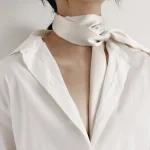 5X190CM Women Narrow Long Scarf 190x5cm Solid Color Chiffon Silk Rubber Red Tie Black Bag Ribbon Headbands Choker Streamer 3