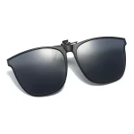 Polarized Clip On Sunglasses Men Car Driver Goggles UV400 Sun Glasses Anti Glare Vintage Square Glasses 2