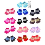 Baby Boys Girls Full Finger Gloves Winter Knitted Stripe Mitten Kids Outdoor Gloves for 1 2 3 4 5 Years Old Children Accessories 6