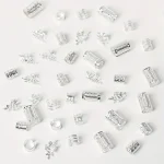 40PCS/Set Women's Elegant Hollow Hair Rings Set with Various Patterns DIY Hair Accessories for Girls Loc Hair Jewelry for Braids 6