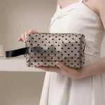 Heart Transparent Mesh Makeup Bag Multifunction Portable Women Cosmetic Storage Pouch Ladies Toiletry Lipstick Organizer Bags 4