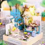 Mini Doll House DIY 3D Puzzle Assembly Building Model Toys Home Bedroom Decoration With Furniture Wooden Craft Gifts DollHouses 5