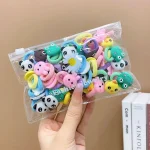 10/20Pcs/Set Cute Cartoon Rubber Elastic Hair Bands Girls Not Hurt Hair Small Scrunchie Kids Sweet Hair Ties Hair Accessories 4