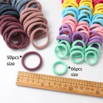 50Pcs Girls Nylon Rubber Bands Elastic Hair Bands Hair Accessories Children Ponytail Holder Headband Kids Ornaments Gift 3