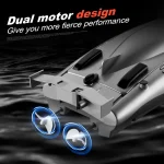 2.4G RC High Speed Racing Boat Waterproof Double Motor Remote Control Professional Speedboat 805 Gifts Toys for boys 4