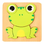 High Quality 3D Wooden Puzzle Baby Cartoon Animal Traffic Jigsaw  Early Learning Cognition Game Puzzle Toys for Children 4