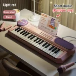 Kids Electric Piano 37 Baby Keyboard with Microphone Singing Songs Development Educational Toy Musical Instrument Games Children 3