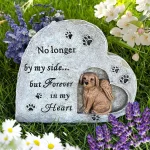 Memorial Stone for Dogs, Sympathy Gift Outdoor Grave Marker Garden Statue Pet Tombstone Comfort