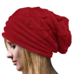 Knitted Baggy Beanie Oversized Winter Hat Ski Slouchy Cap Skullies Beanies Women Men Winter Wool Warm Cap Beanies Unisex 3