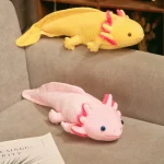 45cm Kawaii Colorful Newt Plush Toy Stuffed Cute Axolotl Salamander Fuzzy Plush Fish Appeasing Long Pillow Cushion Kids Gift 3