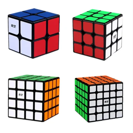 Qiyi Magic Cube 2x2 3x3 4x4 5x5 6x6 Black Stickers Educational Puzzle  Magic Cube Toys For Children Kids Gift Toy Cubo Magico