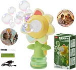 3-speed Adjustment Sunflower Bubble Machine Adjustment Automatic Portable Blowing Bubble Bath Toy Night Light Birthday Party 6