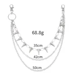 New Punk Rivets Pants Chain for Women Men Hip Hop Silver Color Multilayer Waist Chain Dress Jewelry Gothic Rock Accessories 6