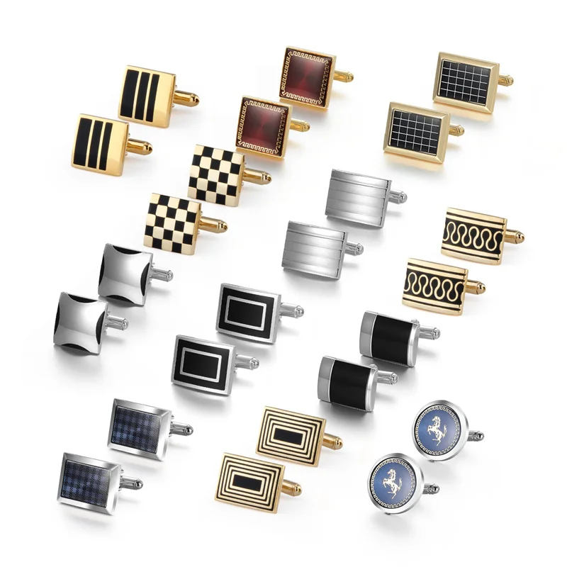 1Pair Square Man Shirt Cufflinks Copper Tie Clips & Cufflinks For Mens Luxury Wedding Guests Gifts Fashion Jewelry Men Cuffs 1Pair Square Man Shirt Cufflinks Copper Tie Clips & Cufflinks For Mens Luxury Wedding Guests Gifts Fashion Jewelry Men Cuffs