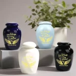 Set of 4 Small Urns for Human Ashes Keepsakes Cremation Ceramic Mini Urns for Human and Pet Ashes Funeral Memorial Gifts