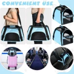 Cat Bags Portable Dog Carrier Bag Mesh Breathable Foldable Cats Carrier Bag Travel Breathable Transport Handbag 6