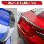 3Pcs Universal Adjustable Trunk Tail Rear Wing Spoiler For BMW For Tesla For Audi Toyota Honda KIA Hyundai Car Accessories 2