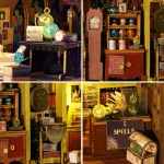 2014 DIY Doll House Wooden Miniature Building Kits  Dollhouse Furniture Accessories Toys for Children Birthday Creative Gifts 6