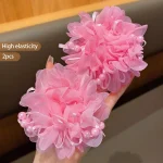 2 little girls pink cute headband hair accessories for children 5