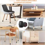 8PCS Chair Leg Floor Protector Felt Foot Cover 15° Diagonal with Thick Wrap Felt Pads Silicone Furniture Table Feet for Hardwood 6