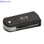 jingyuqin 433MHz Folding Remote key Car Starter ID63-80bit For Mazda 2 3 5 6 Mitsubishi system SKE126-01 SKE126-A1 3/2 Buttons 4