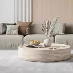 Modern Round Side Table Clear Japanese Industrial Simple Cute Space Saving Coffee Table Unique Mesas Bajas Living Room Furniture 5