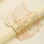 20 Pcs/Set Bohemian Twisted Snake Chain Anklet For Women Summer Beach Vintage Simple Foot Ankle Bracelet On Leg Jewelry Gifts 4