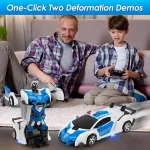 Electric RC Car 2 In 1 Transformation Robots Sports Vehicle Model Robots Boys Toys Remote Cool RC Deformation Cars Kid Toy Gifts 6