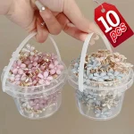 1/10pcs Cute Mini Flower Hairclip Claws Women Girls Colorful Opal Hairpins Sweet Small Headdress Barrettes Accessories 2