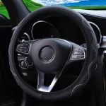 1 stereo embossed massage hand type leather automotive supplies without inner ring steering wheel cover fits 14.5-15 inches 6
