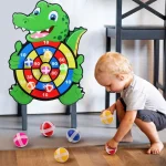 Montessori Throw Sport Slingshot Target Sticky Ball Dartboard Basketball Board Games Educational Children's outdoor Game toy 5
