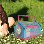 New 4 Color Portable Butterfly Insect Habitat Cage with Carrying Handle Collapsible Breathable Mesh Caterpillars Cage for Insect 3