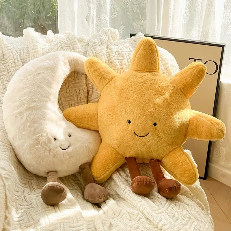 High Quality Smile Face Moon Yellow Sun Plushie Cushion Stuffed Cute Weather Plush Toy for Kid Bedroom Decor Sofa Throw Pillow High Quality Smile Face Moon Yellow Sun Plushie Cushion Stuffed Cute Weather Plush Toy for Kid Bedroom Decor Sofa Throw Pillow