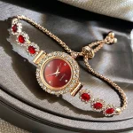 Fashion Rhinestone Women Watches Diamond Flowers Bracelet Ladies Quartz Wristwatch 3