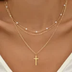 Vintage Bohemian Multilayer Minimalist Necklace for Women Stick Pendant Link Chain Necklace Collarbone Collares Fashion Jewelry 5