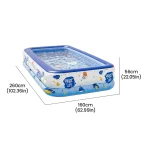Inflatable Swimming Pool Movable Large Family Adult Inflatable PVC Thickened Pools Baby Swimming Pools Indoor Outdoor Bathtub 5