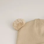 LANGZHEN Cute Pom Pom Babys Winter Hat Infant Earflap Knit Warm Cap for Boys Girls Toddler Kids Fleece Lined Beanie 3
