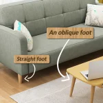 4 Pcs Furniture Legs Wooden Solid Furniture Feet Oblique/Straight Table Feet Non-slip Chair Feet Replacement Feet Sloping 2