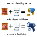 40 Hole Children's Bubble Gun Continuously Bubbles Outdoor Birthday Wedding (Excluding Bubble Liquid and Battery) 6