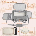 Pet Carrier Bag Airline Approved Up for Cats and Dogs Up to 20LBs, Soft Cat Carrier Dog Carrier Travel Kitten Carrier with Mat 3